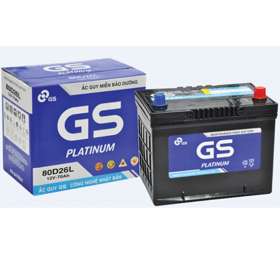 ẮC QUY GS MF 80D26L (12V70AH)